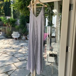 Striped Linen Jumpsuit OS